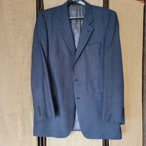 Cashmere Blazer Jack Victor Sport Coat 46 XL Blue Check Rochester Big Tall Italy